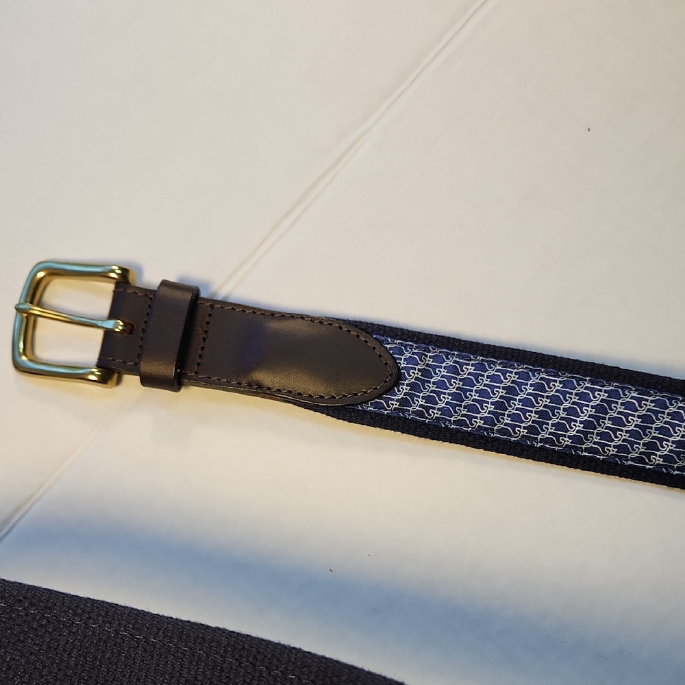 Vineyard Vines Blue Fabric Belt Size 34